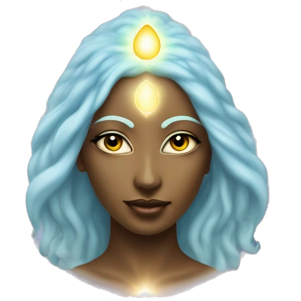 Pleiadian radiant glowing diva woman female third eye emoji