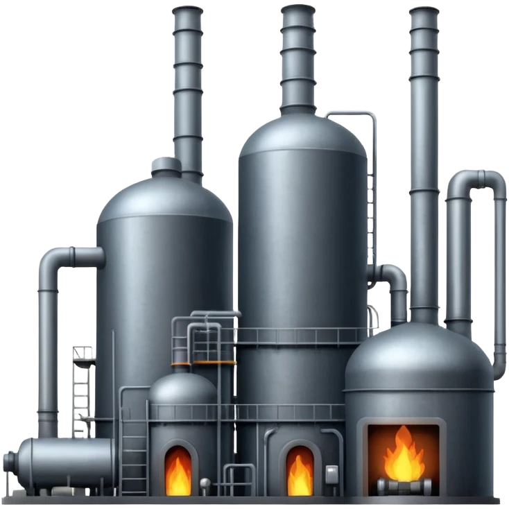 factory with furnaces and boilers emoji
