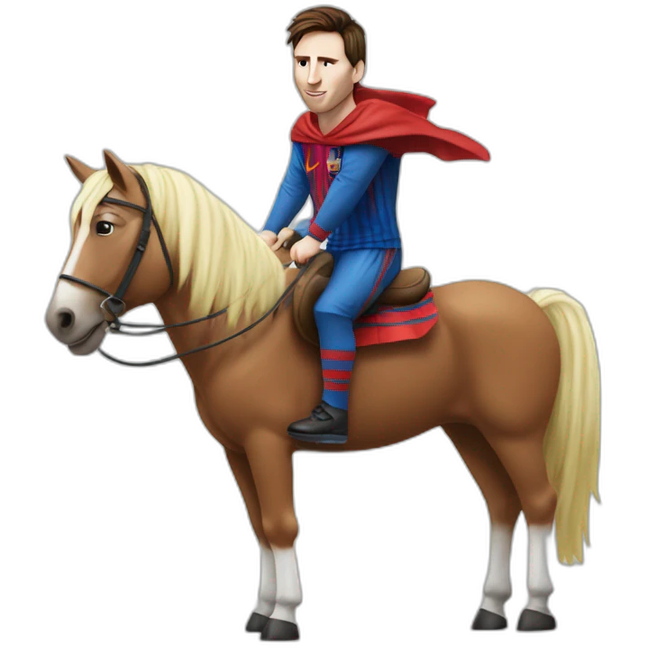 messi sur un cheval emoji
