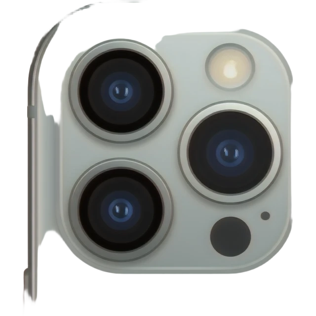 iPhone in back view with three cameras emoji