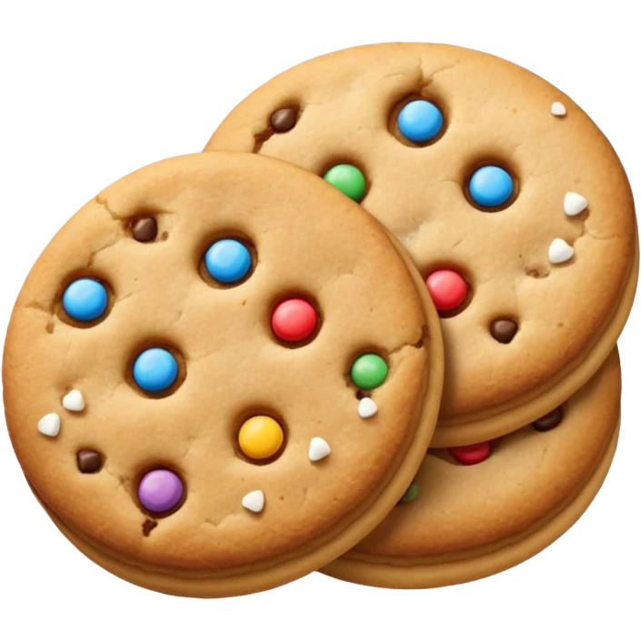 a pair of cookies without Chocolate emoji