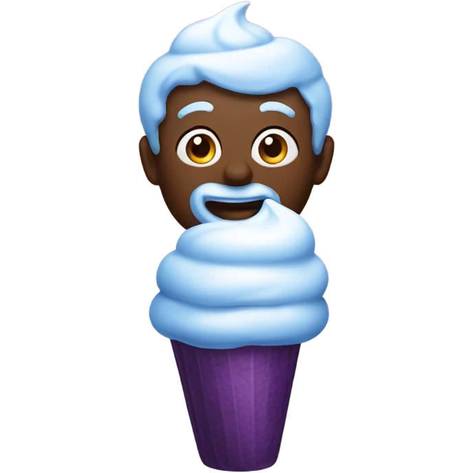 sorvete de blueberry emoji