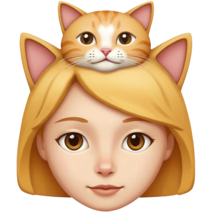 Cat wearing me  emoji