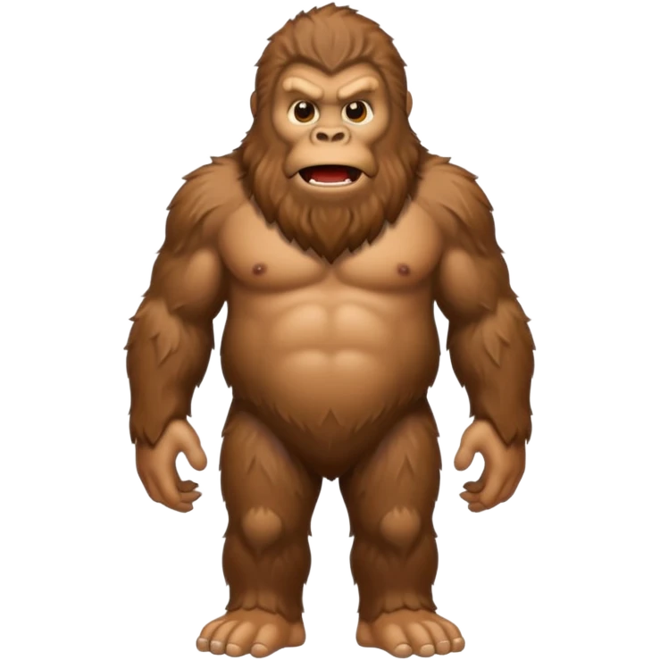 Create a scary full bodied emoji of Bigfoot emoji