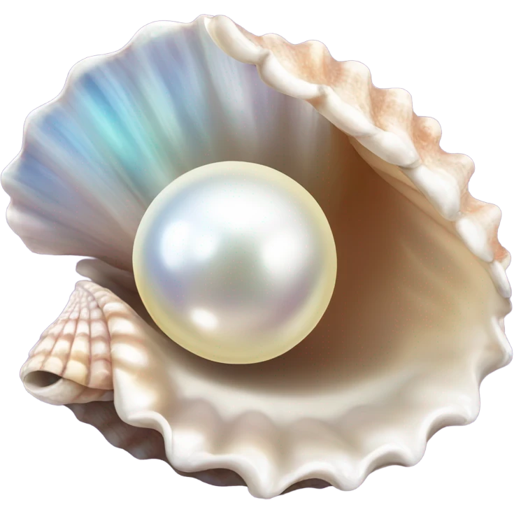 Sea shell with pearl emoji