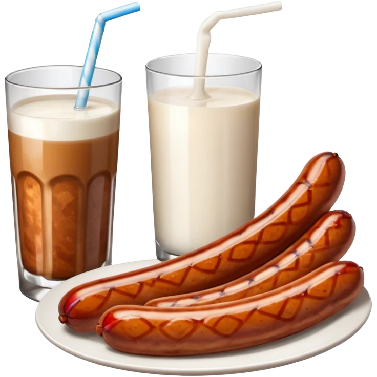 Sausage with milk emoji