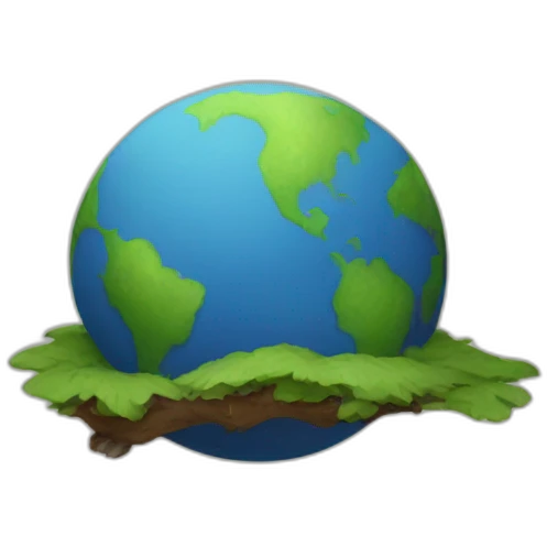 a sad earth emoji