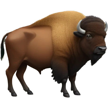 Bison in a grocery store emoji