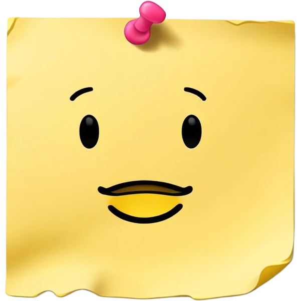 post it note with scribble  emoji