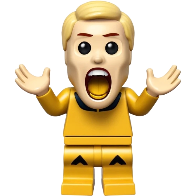 Lego minifig the scream emoji