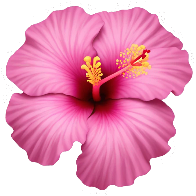 Pink hibiscus flower emoji