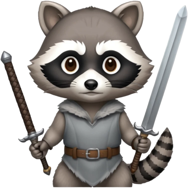 raccoon with a sword emoji