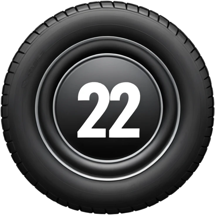 semi tire with the number 2 in the center emoji