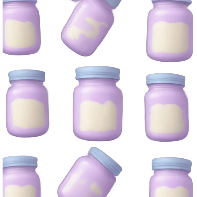 pastel purple creams in a jar emoji