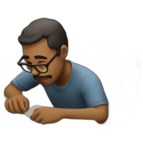 man studying emoji