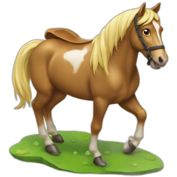 Cheval sur grenouille emoji