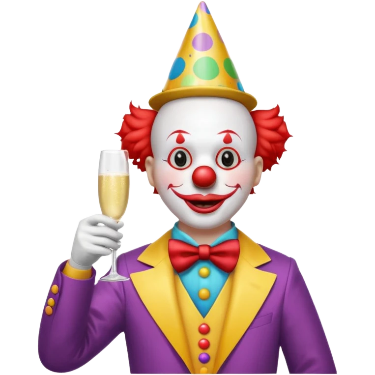 Clown on New Year’s Eve 2026 standing up  emoji