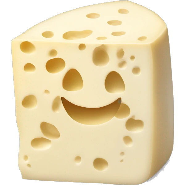 Realistic White cheddar cheese it without a face or anything  emoji
