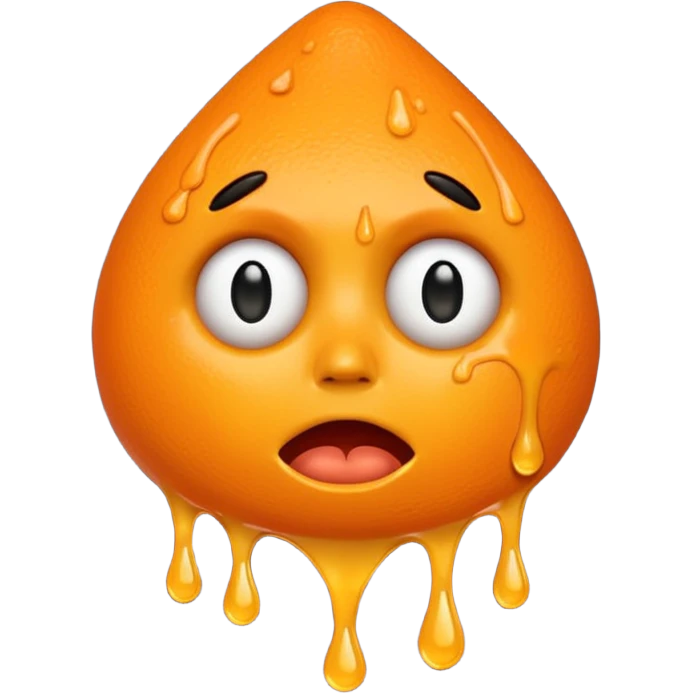 A face melting emoji