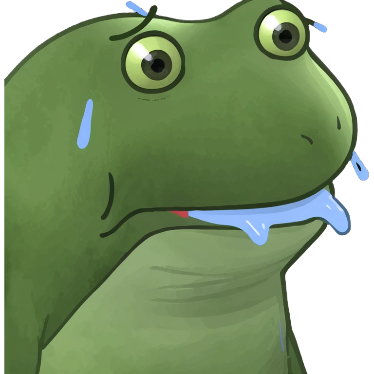 Bufo cries in rain emoji
