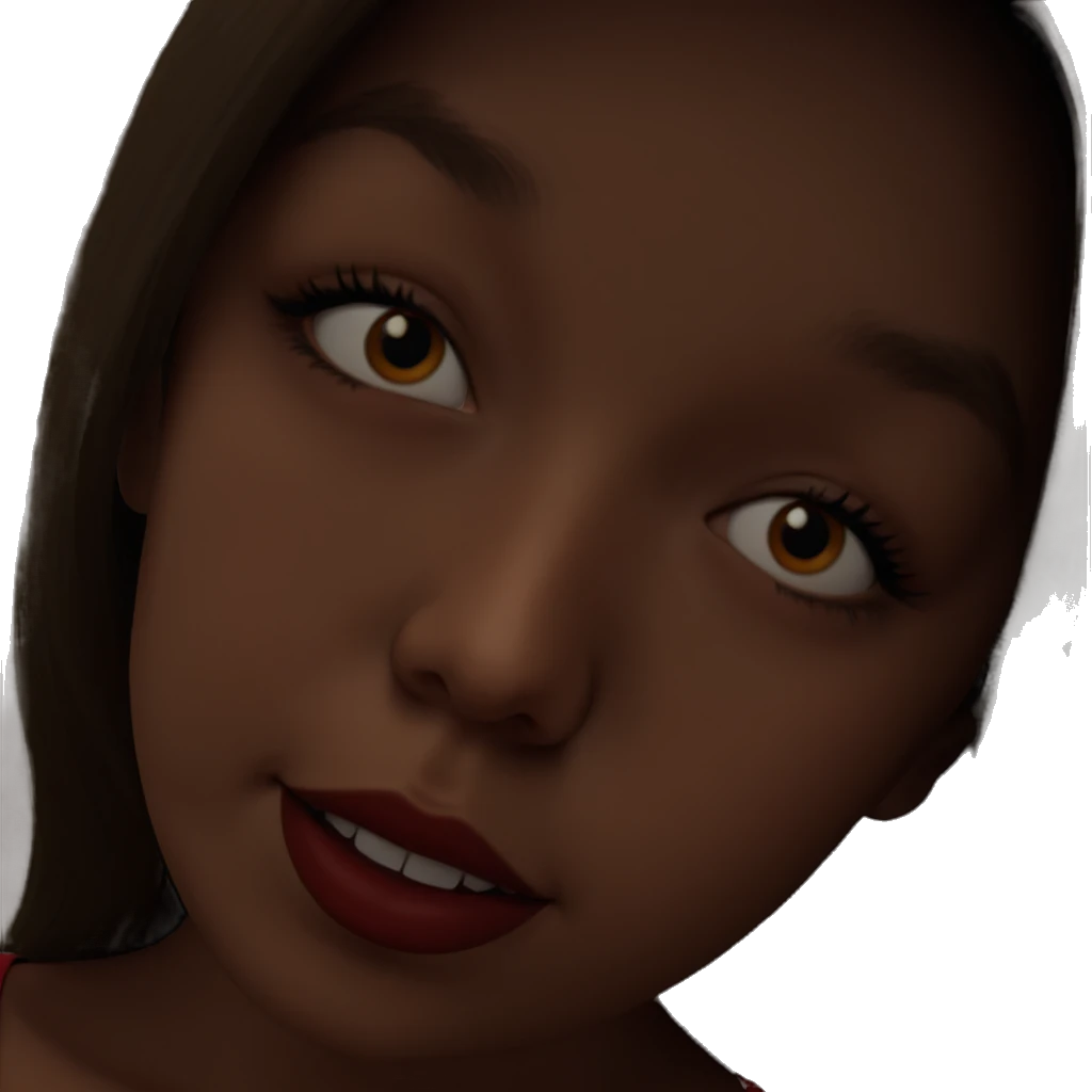 smiling girl in focus emoji