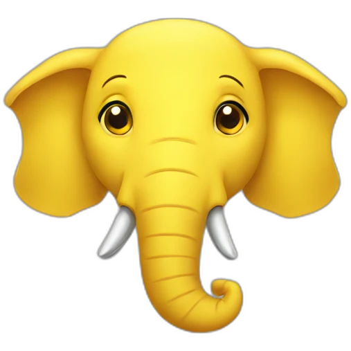 Yellow elephant emoji