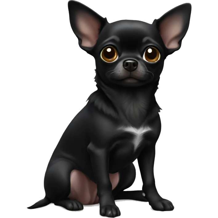 All black chihuahua emoji