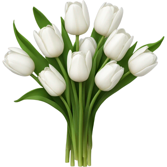 white tulip bouquet  emoji