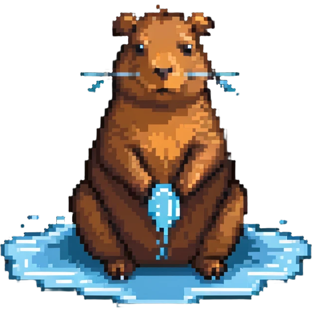 capybara sitting in water emoji