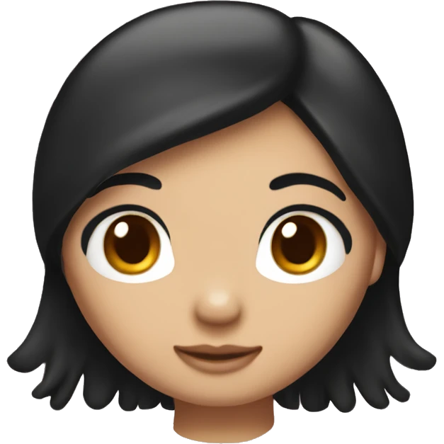 hispanic long black haired hello kitty with tan skin emoji