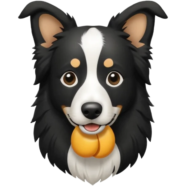Bordercollie bianco e nero emoji