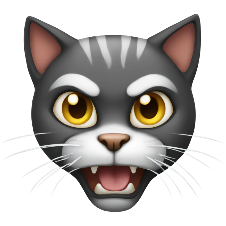 Angry cat running emoji