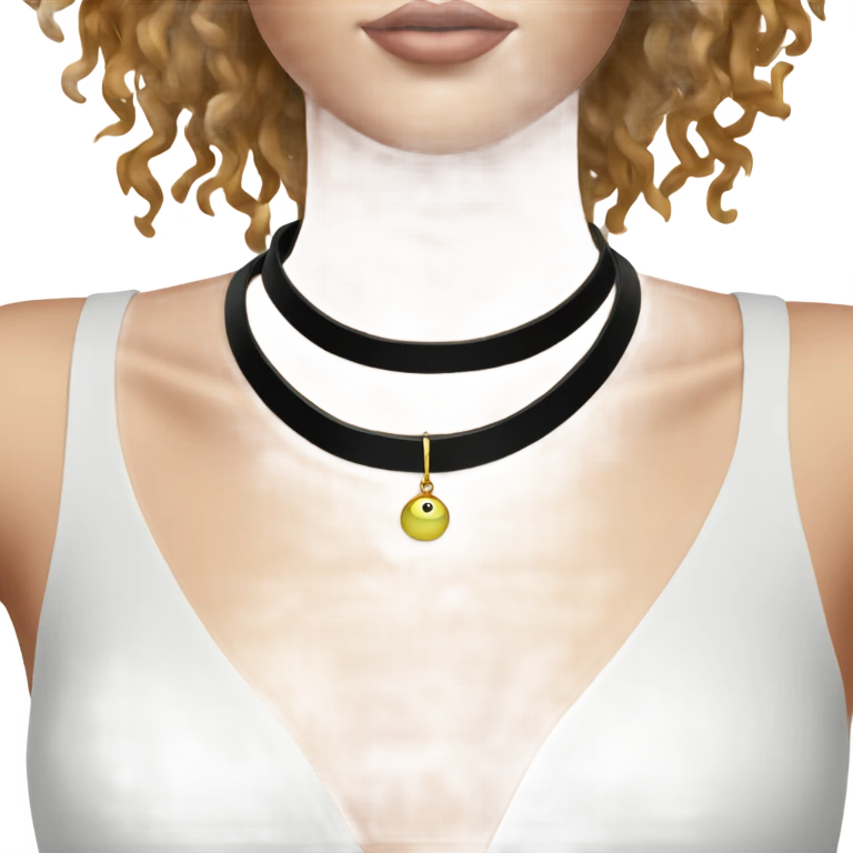 Black choker necklace emoji