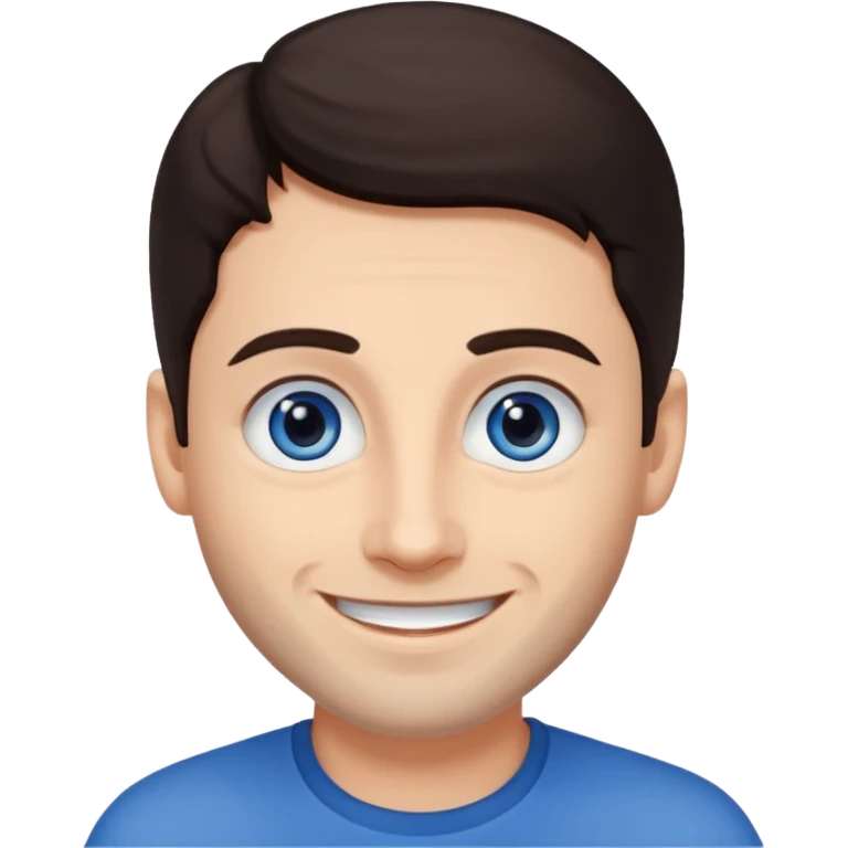 Yehuda Levi with blue eyes, dark brown hair emoji