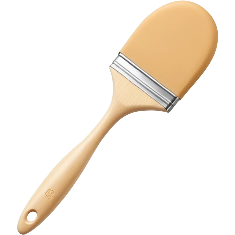 Beige fully silicon pastry brush for applying egg white emoji