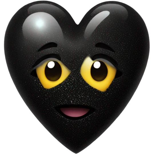 Black heart with sparkles  emoji