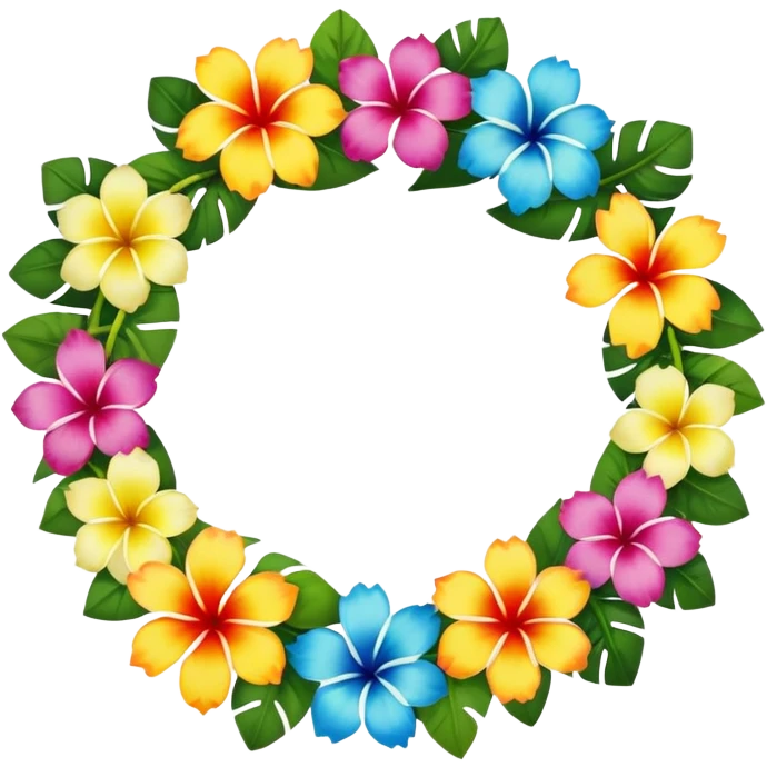 Hawaiian flower lei emoji