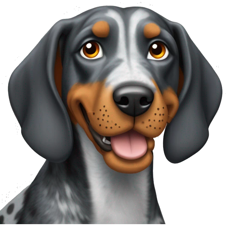 bluetick coonhound wearing university Tennessee orange emoji