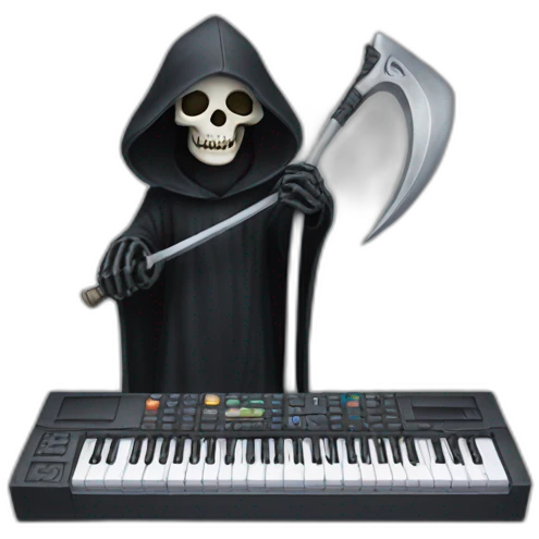 grim reaper with a keyboard scythe emoji