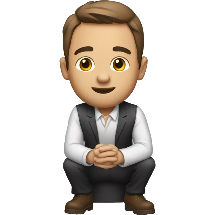 Man proposing emoji