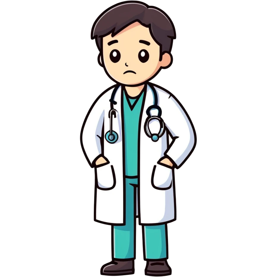 Sad doctor emoji