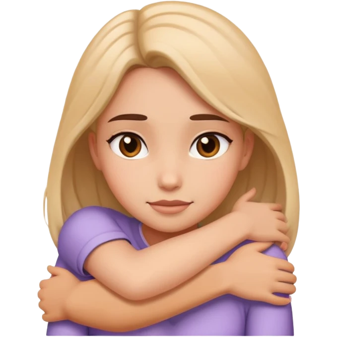 Hug girl emoji