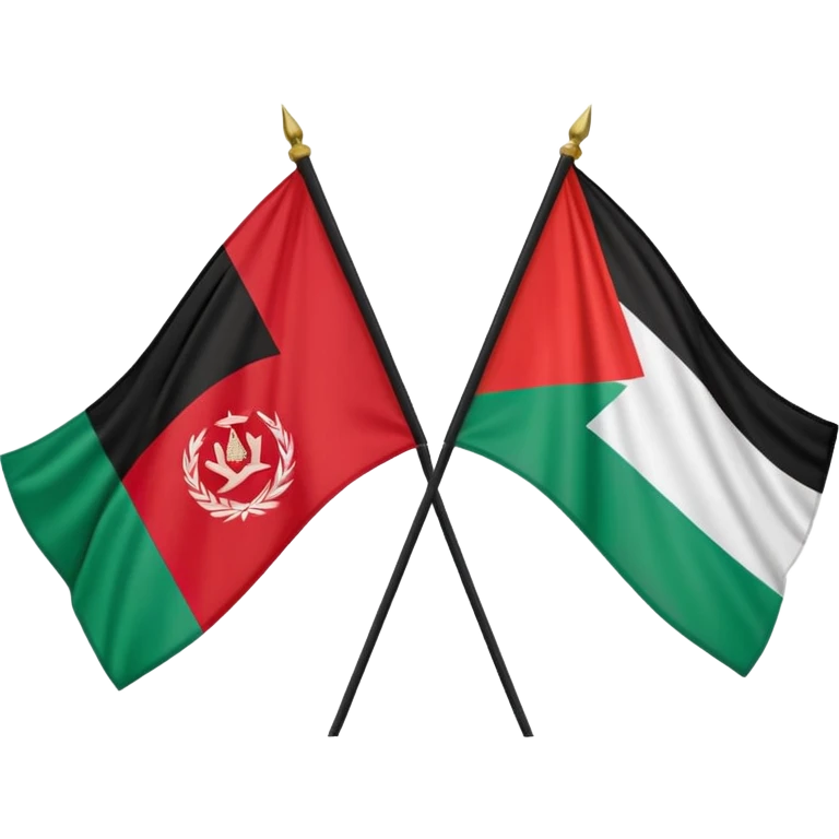 afghanistan und palästin flagge emoji