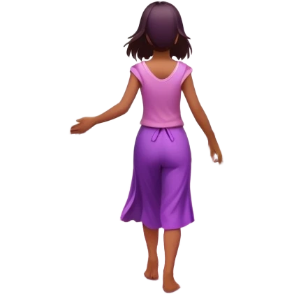 
A small figure walks across a glowing bridge, holding soft pink and purple orbs in each hand—symbolizing compassion and forgiveness. A gentle heart aura trails behind them, showing healing in motion. emoji
