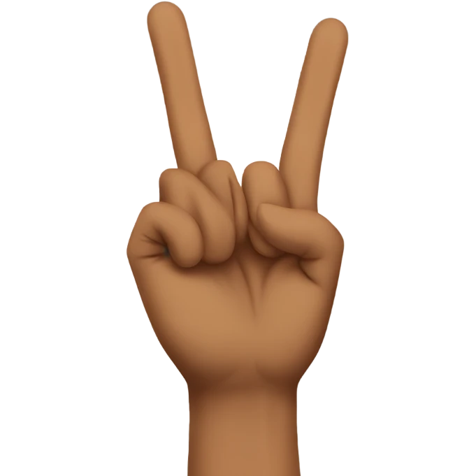 Forks up hand sign for ASU emoji