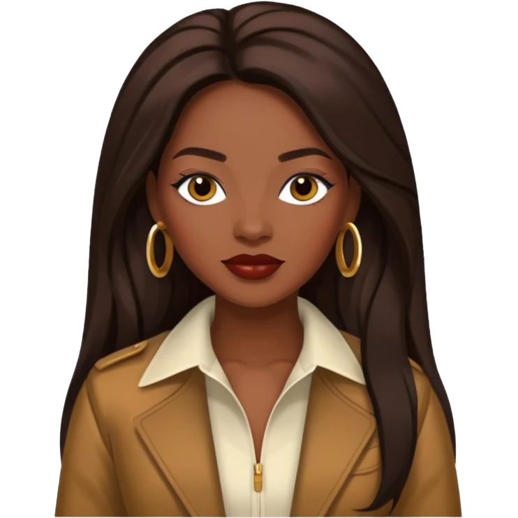 LaTocha Scott with long dark brown hair emoji