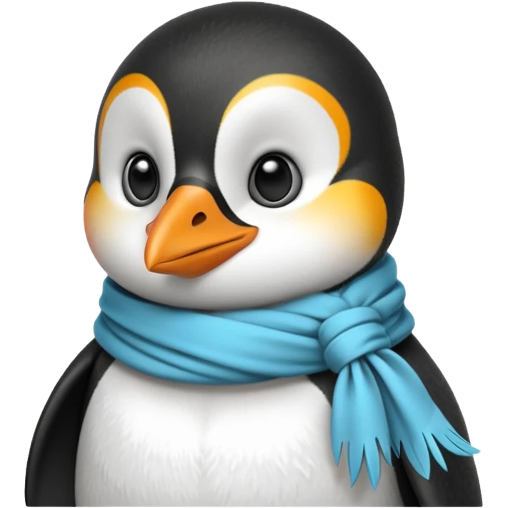 penguin with different scarf single-color  emoji