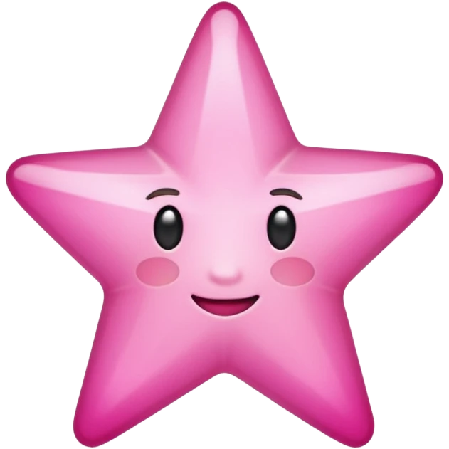 ultra realistic pink star emoji
