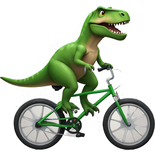 trex on bike  emoji