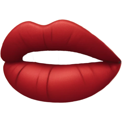 Lipstick red kissing emoji